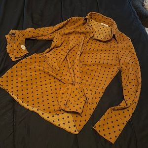 3 for $15 Tunic collared blouse polka dot